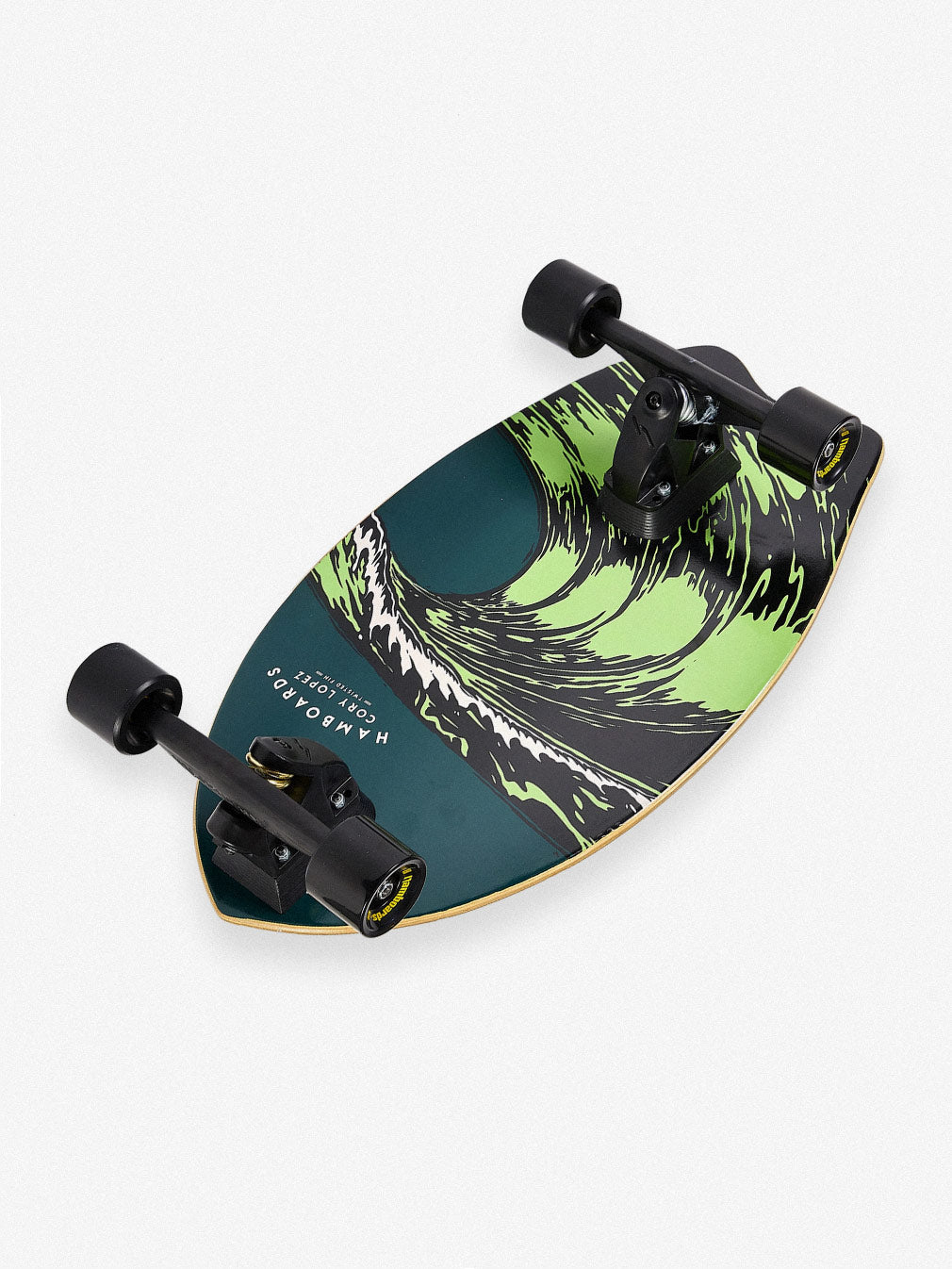 Hamboard Twisted Fin Dark Teal 26″ Surfskate - Youth Lagoon