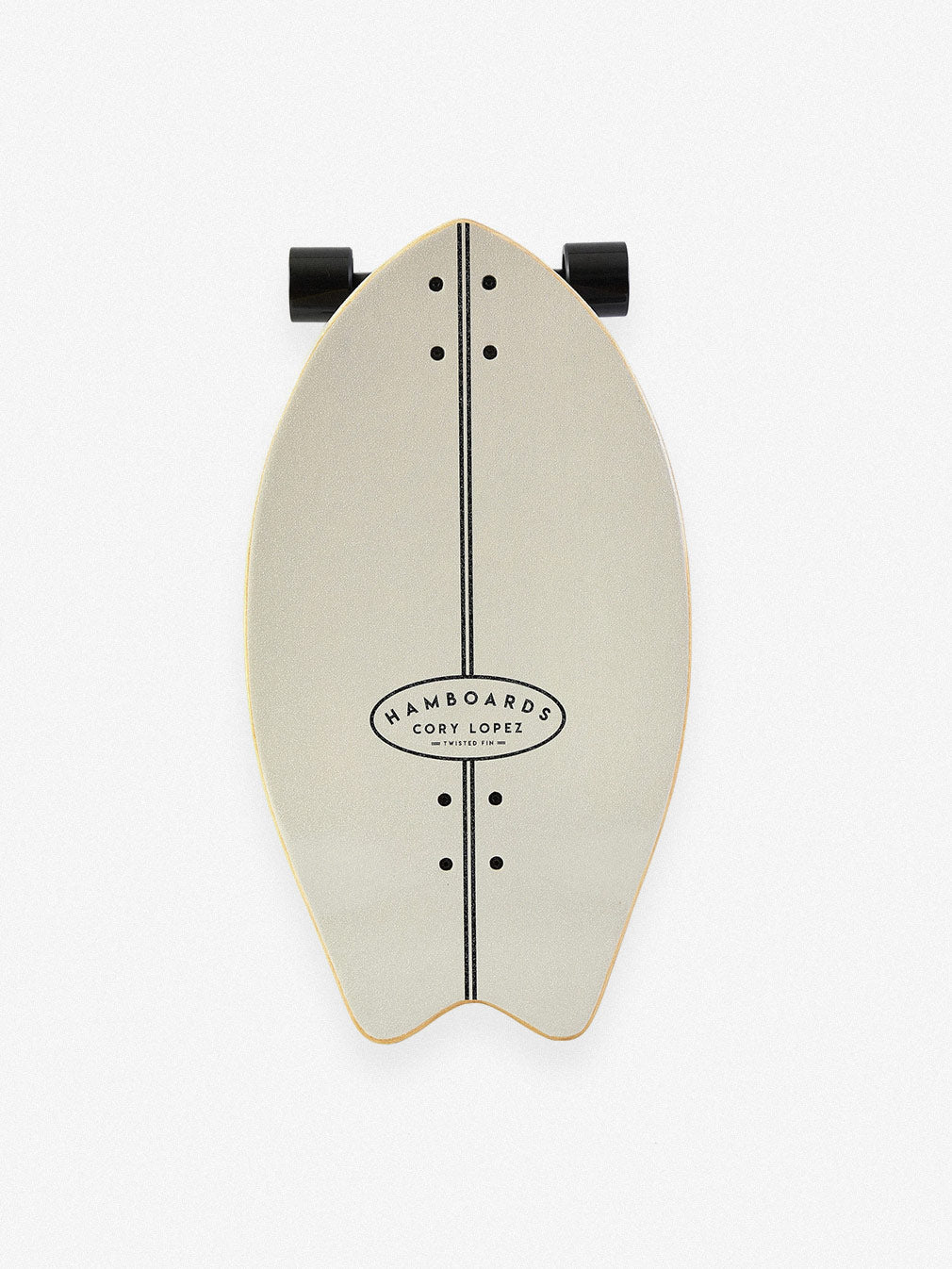 Hamboard Twisted Fin Natural Grey 26″ Surfskate - Youth Lagoon