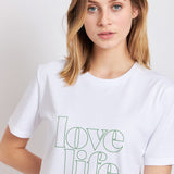 Love Life Green — Women's T-Shirt - Youth Lagoon