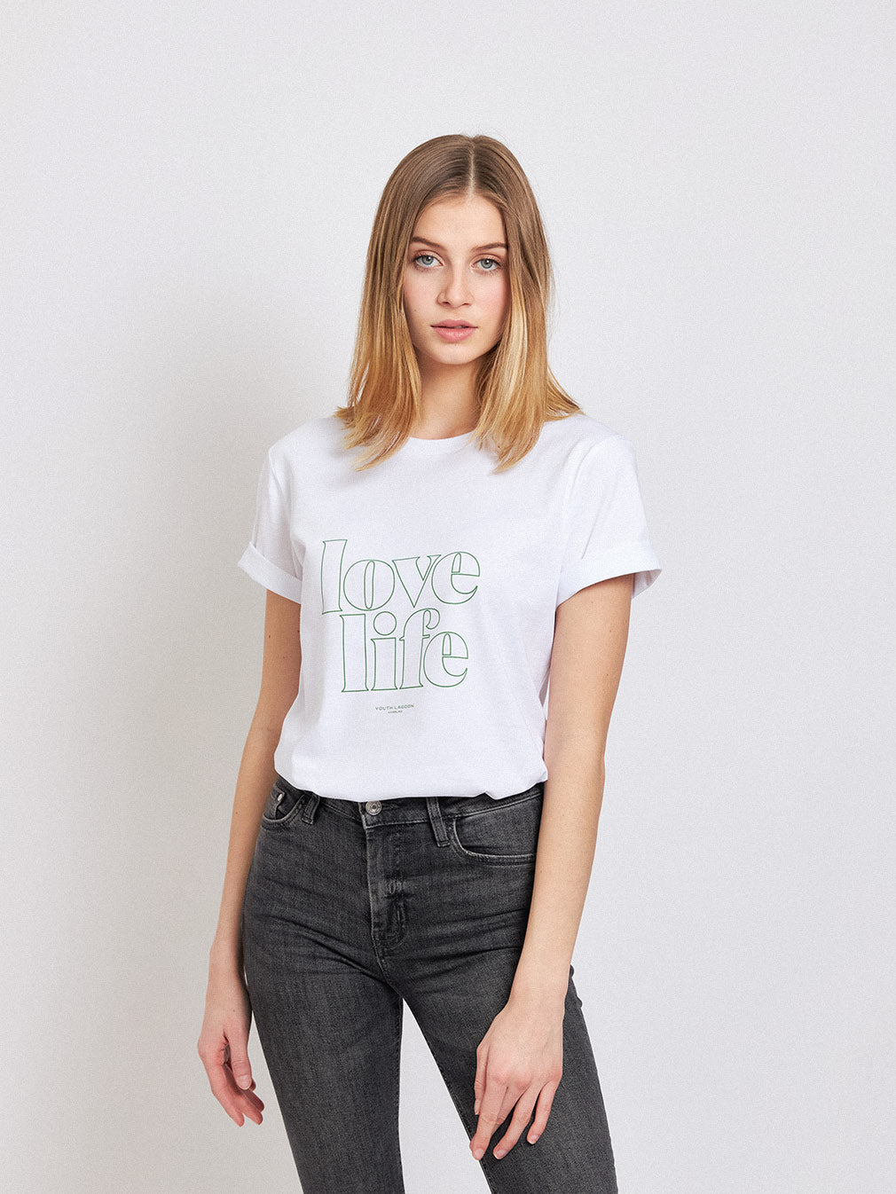 Love Life Green — Women's T-Shirt - Youth Lagoon