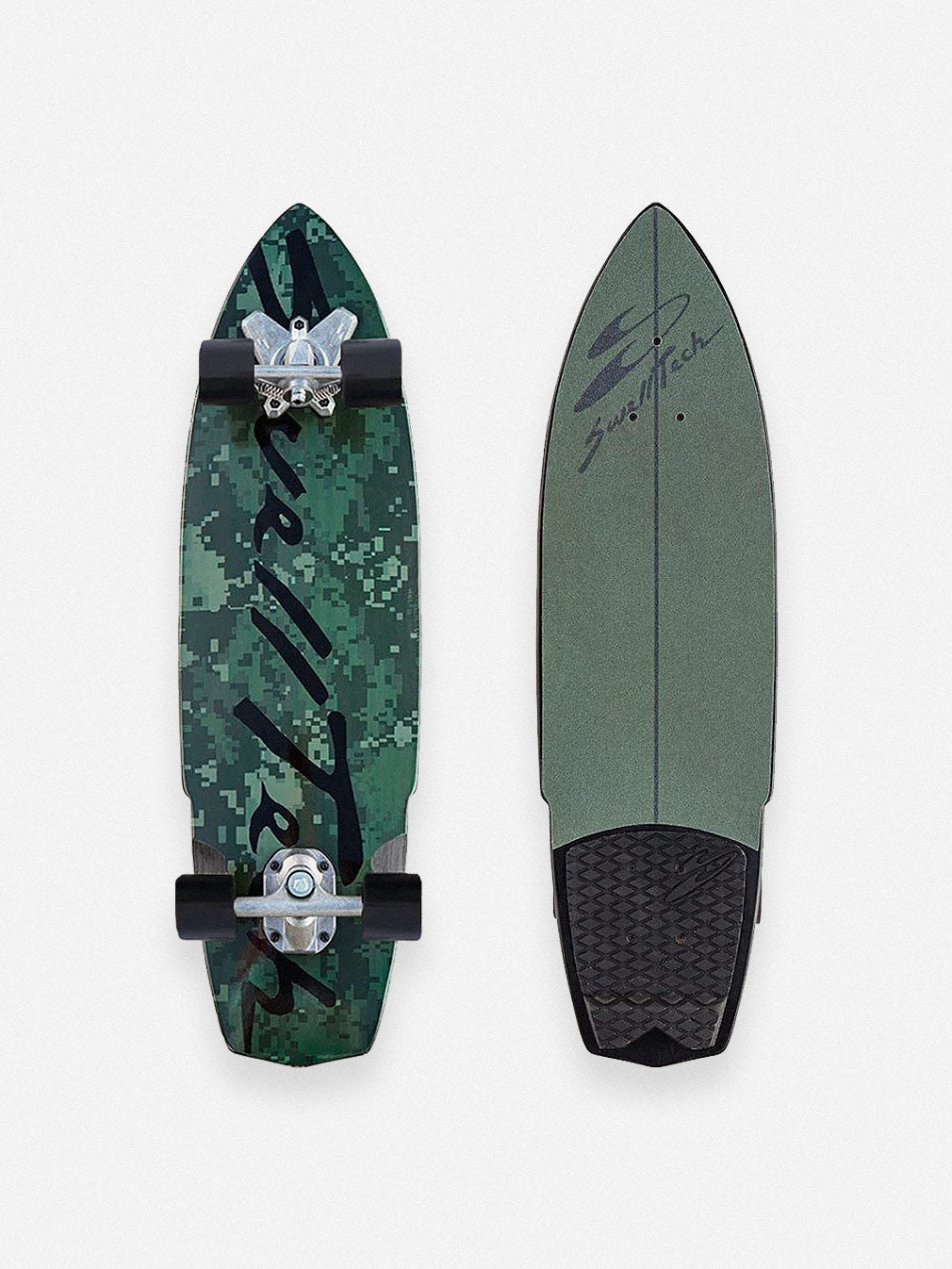 SwellTech Hybrid Camo 36" Surfskate - Youth Lagoon