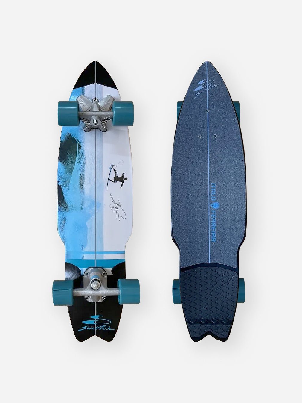 SwellTech Ítalo Ferreira Pro Air 37" Surfskate - Youth Lagoon