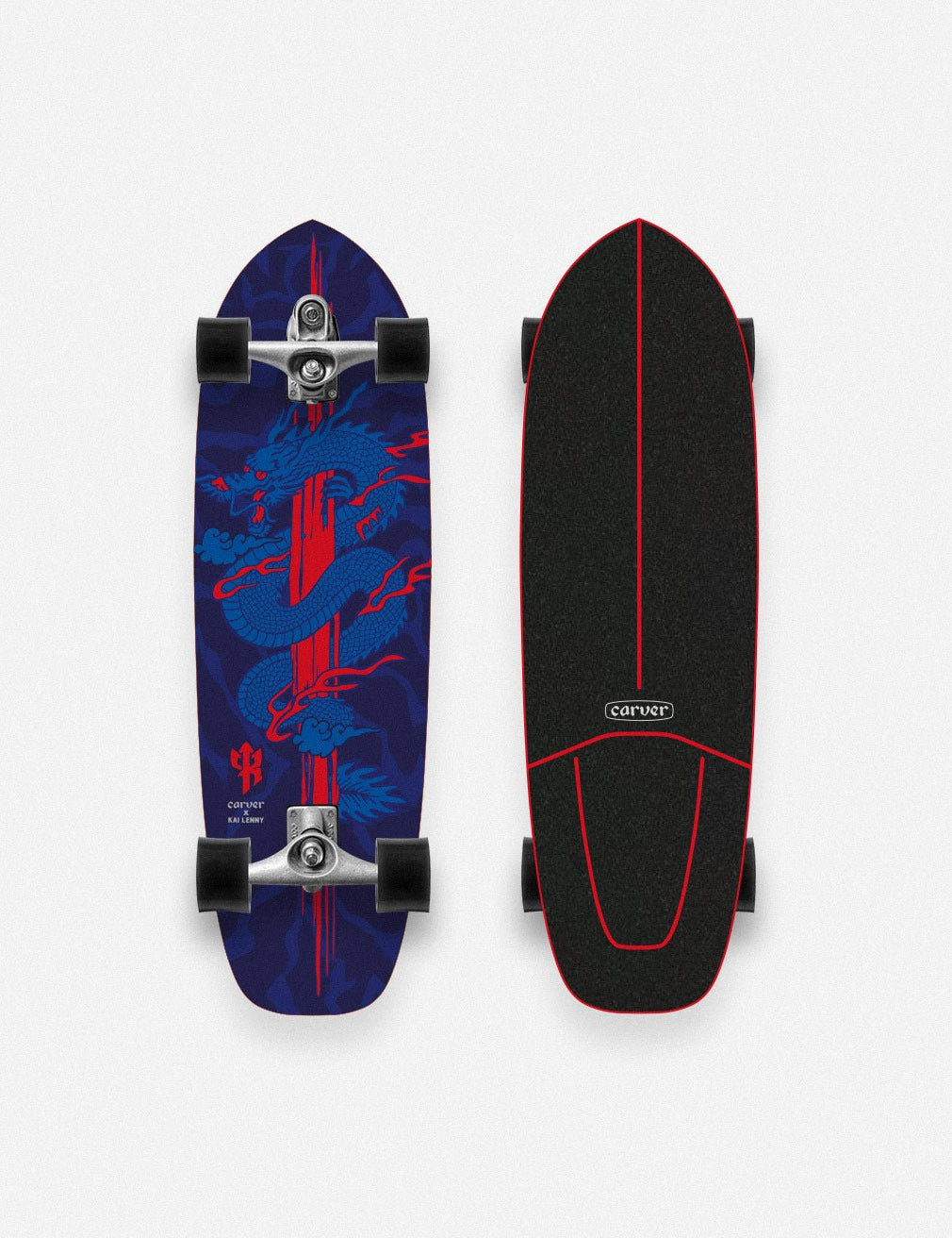 Carver Kai Lenny Dragon C7 34" Surfskate - Youth Lagoon