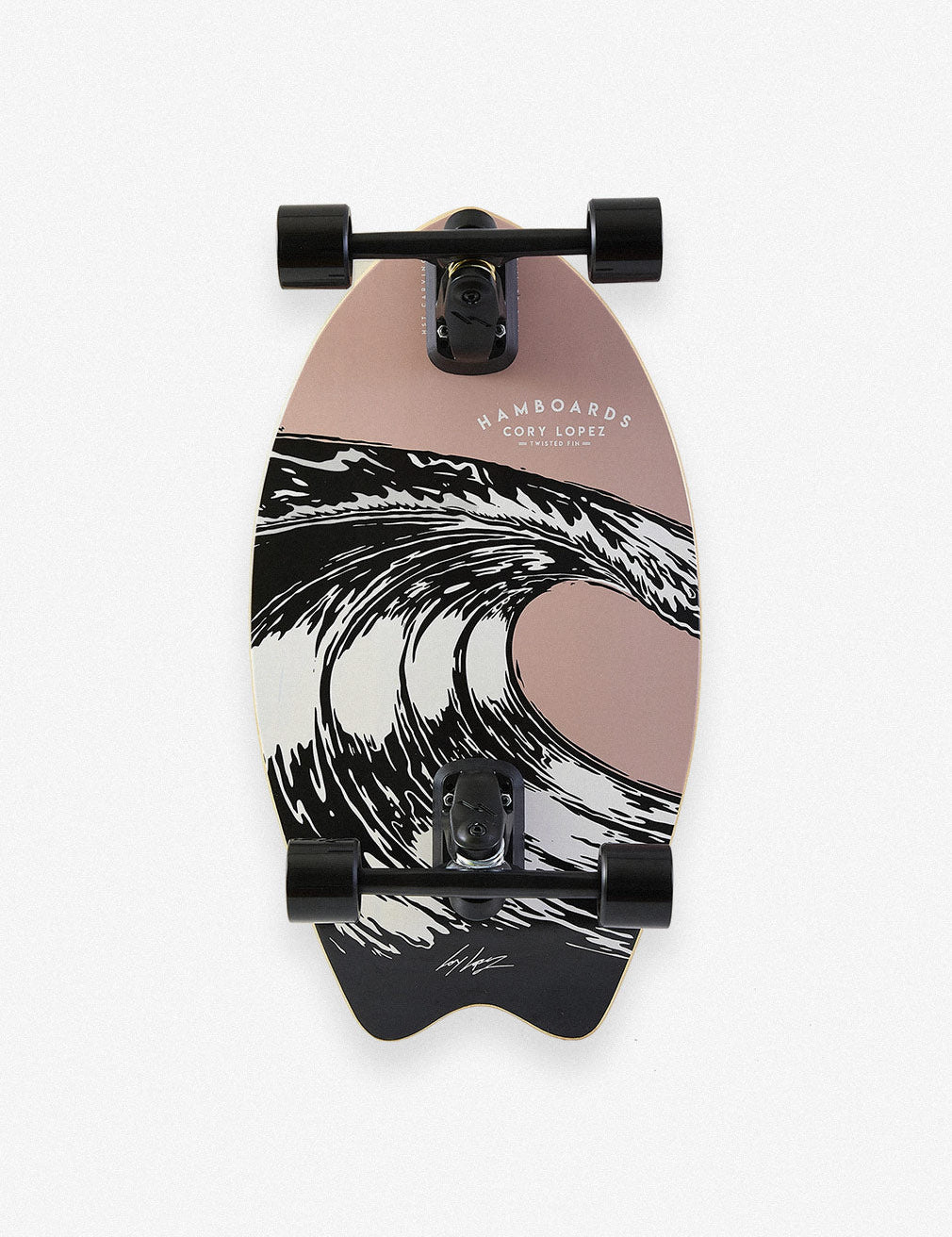 Hamboard Twisted Fin Birch Pastel 26″ Surfskate - Youth Lagoon