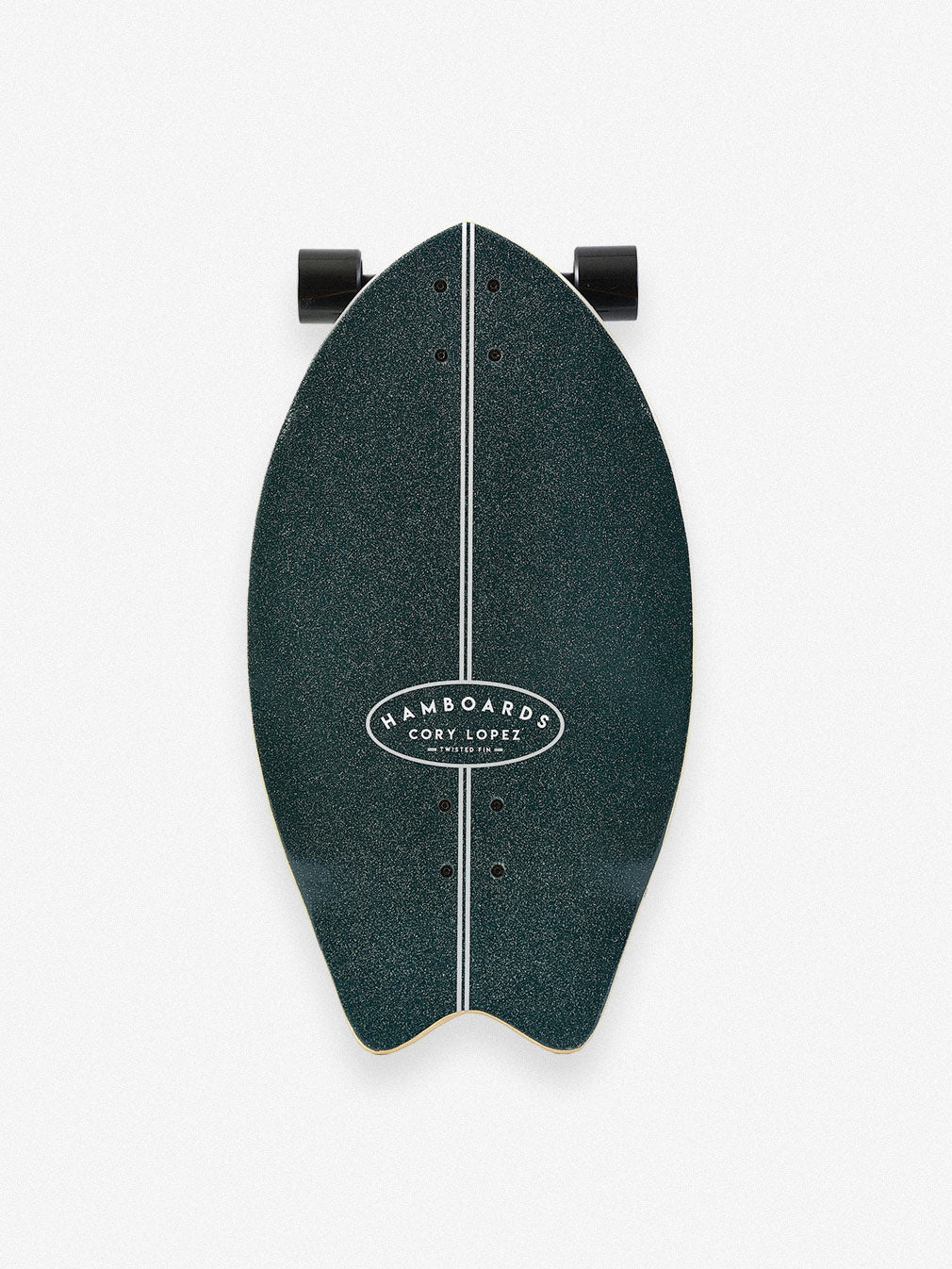 Hamboard Twisted Fin Dark Teal 26″ Surfskate - Youth Lagoon
